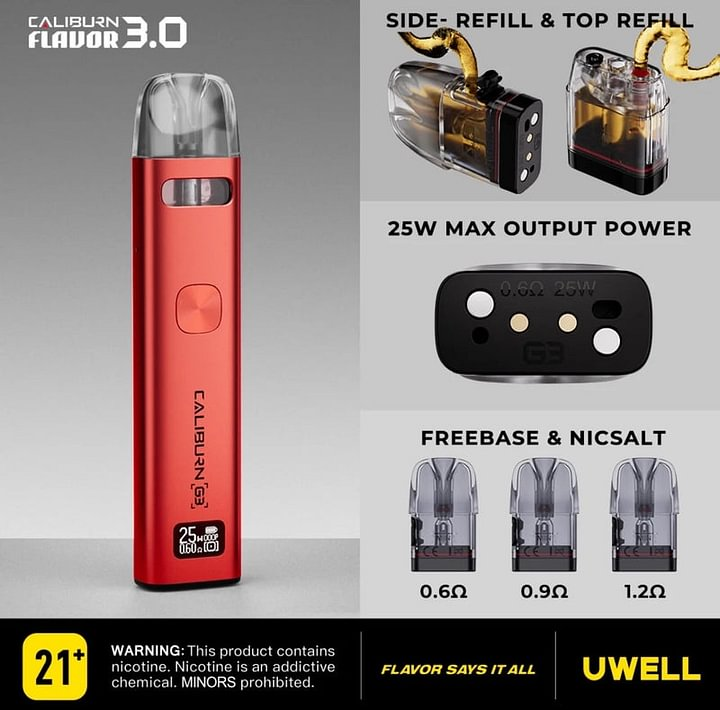 原裝正品 UWELL Caliburn G3 咖哩棒G3主機套裝/G3空油倉(4入組)台灣現貨