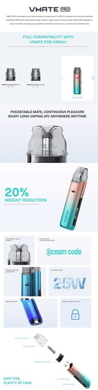 原裝正品 VOOPOO VMATE Pro主機套装(25W) 可調瓦數 台灣現貨