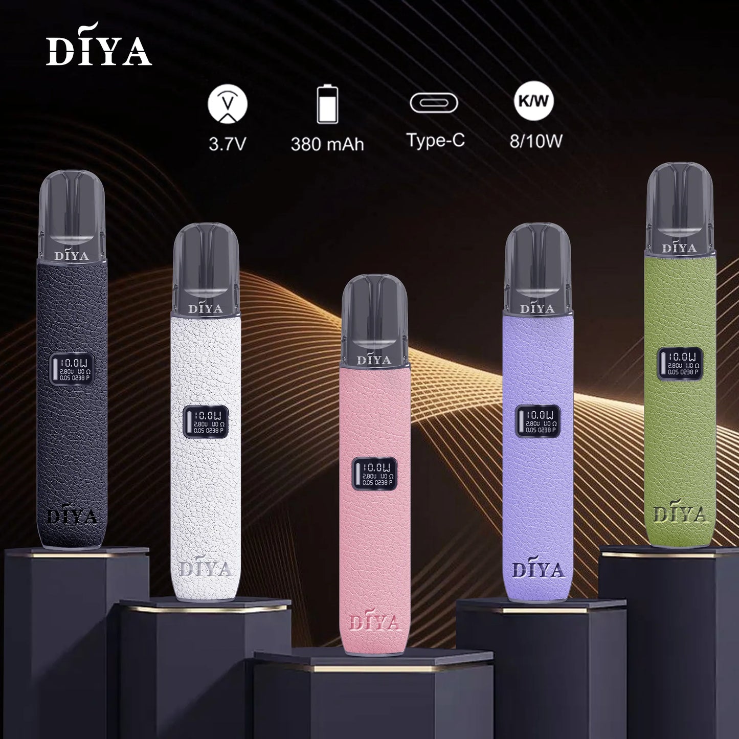 DIYA叮啞 皮革主機 通配一代relx/vaka等一代菸彈 8w/10w功率切換