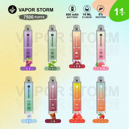 VAPOR STORM風暴辣妹7500口大容量拋棄式電子菸/可充電