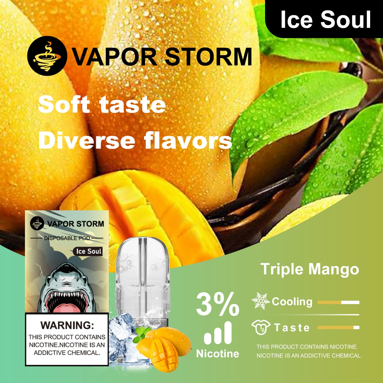 VAPOR STORM 風暴五代煙彈 通配ILIA五代/RELX五代主機 單顆裝