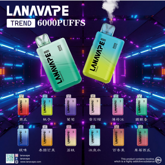 新品上市 LANA6000口 拋棄式/一次性電子煙 台灣現貨