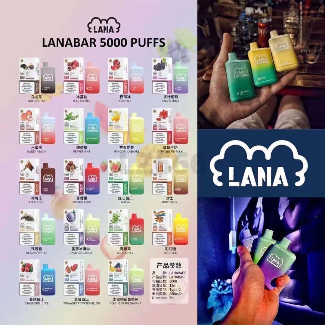 LANA拋棄式- LANA5000口一次性(3.0%) 13ml容量 可充電Type-C型